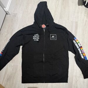 Anti Social Social Club Black gran turismo Hoodie size m